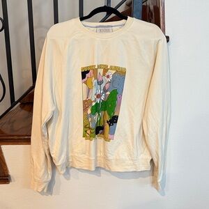 Scotch and soda Cream Graphic Sweatshirt